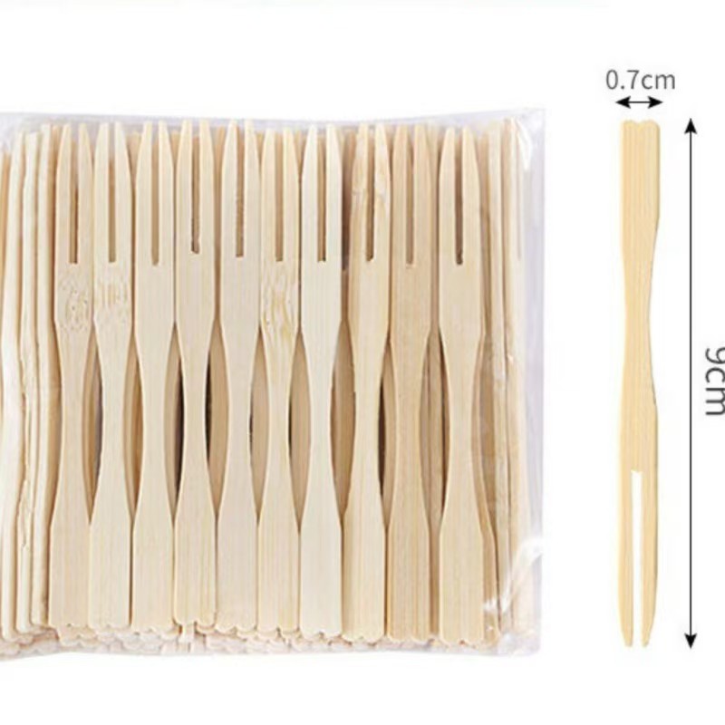 Disposable Bamboo Fruit Forks - Food-Grade & Kid-Friendly Dessert Picks 01 - Image 2
