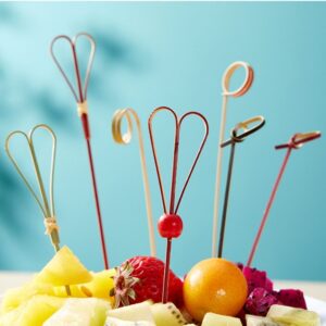 Disposable Bamboo Fruit Forks - Decorative Fruit Pick