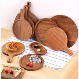 Wooden Pizza Board--Suitable for cutting steak,bread,fruit and more
